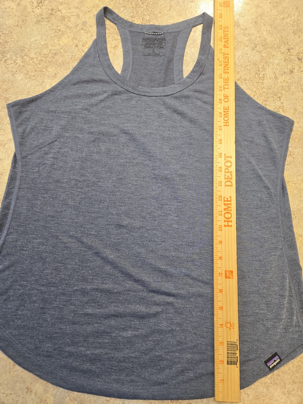 Patagonia Capilene Cool Trail Womens Racerback Tank Scoop Neck L Blue Stretch - Picture 3 of 9